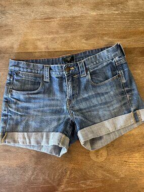 J.Crew Stretch Denim Cuffed Shorts Sz 2